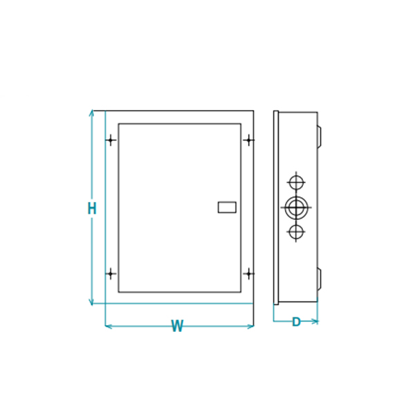 Three Phase Plug-in MCB Metal Distribution Board-wosomelec